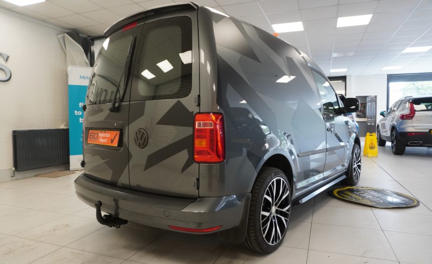 2017 (NOV) VW CADDY 2.0 TDi BlueMOTION TECH TRENDLINE (AC) — BODY KITTED with CAMO DECAL KIT — NO VAT
