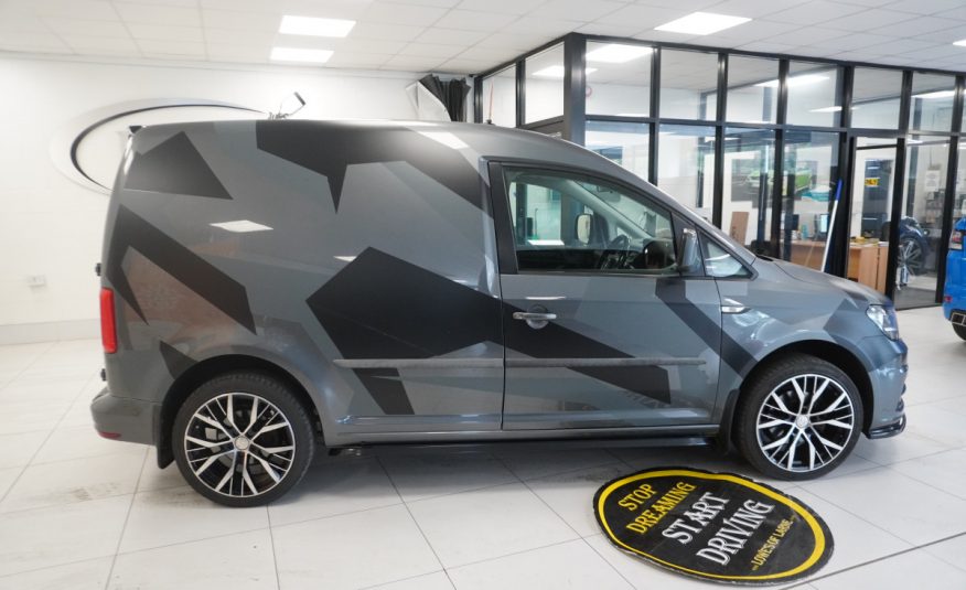 2017 (NOV) VW CADDY 2.0 TDi BlueMOTION TECH TRENDLINE (AC) — BODY KITTED with CAMO DECAL KIT — NO VAT