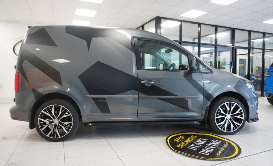 2017 (NOV) VW CADDY 2.0 TDi BlueMOTION TECH TRENDLINE (AC) — BODY KITTED with CAMO DECAL KIT — NO VAT