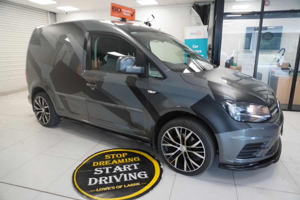 2017 (NOV) VW CADDY 2.0 TDi BlueMOTION TECH TRENDLINE (AC) — BODY KITTED with CAMO DECAL KIT — NO VAT