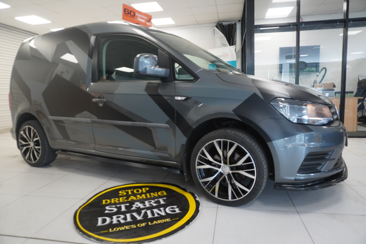 2017 (NOV) VW CADDY 2.0 TDi BlueMOTION TECH TRENDLINE (AC) — BODY KITTED with CAMO DECAL KIT — NO VAT