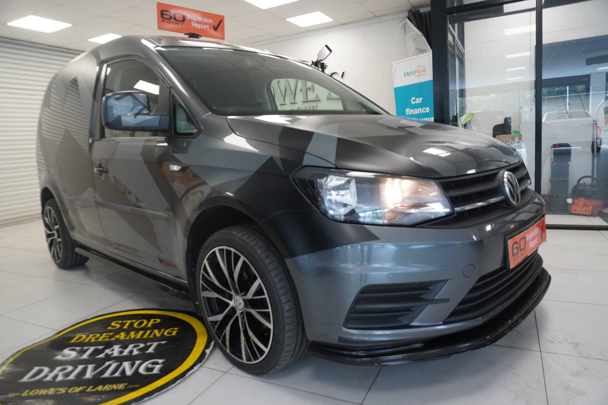 2017 (NOV) VW CADDY 2.0 TDi BlueMOTION TECH TRENDLINE (AC) — BODY KITTED with CAMO DECAL KIT — NO VAT