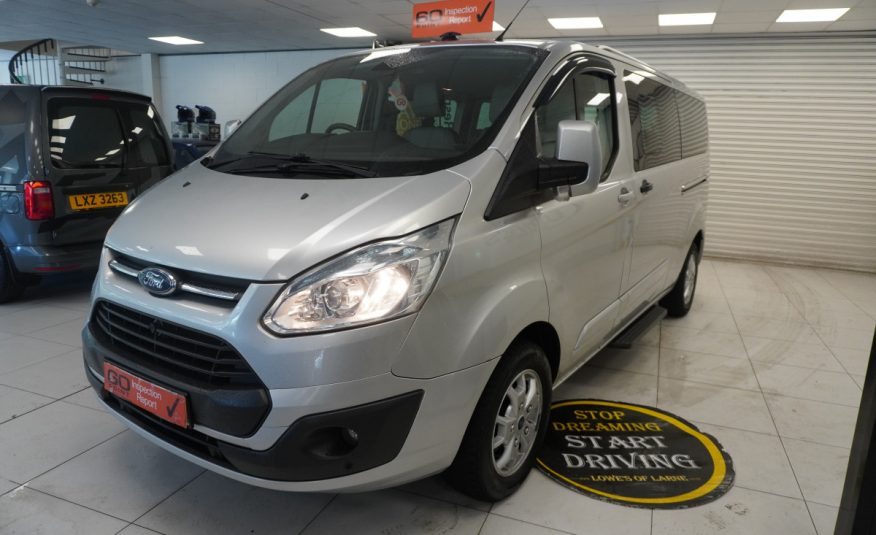2014 (AUG) FORD TRANSIT TOURNEO CUSTOM 2.2 TDCi EcoTECH 300 LIMITED — 9 SEATER — LEATHER