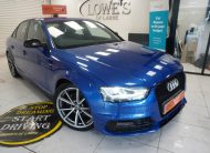 2015 AUDI A4 2.0 TDi S LINE BLACK EDITION PLUS in SEPANG BLUE with BLACK LEATHER & 19″ ALLOYS