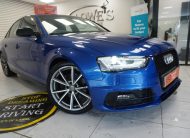 2015 AUDI A4 2.0 TDi S LINE BLACK EDITION PLUS in SEPANG BLUE with BLACK LEATHER & 19″ ALLOYS