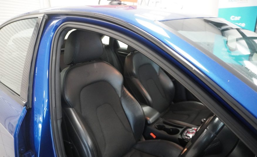 2015 AUDI A4 2.0 TDi S LINE BLACK EDITION PLUS in SEPANG BLUE with BLACK LEATHER & 19″ ALLOYS