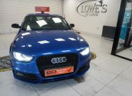 2015 AUDI A4 2.0 TDi S LINE BLACK EDITION PLUS in SEPANG BLUE with BLACK LEATHER & 19″ ALLOYS