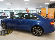 2015 AUDI A4 2.0 TDi S LINE BLACK EDITION PLUS in SEPANG BLUE with BLACK LEATHER & 19″ ALLOYS