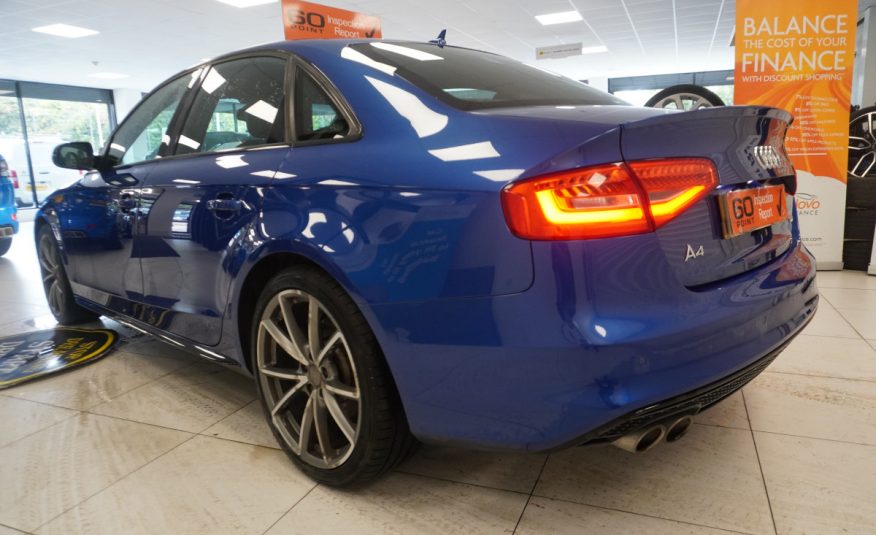 2015 AUDI A4 2.0 TDi S LINE BLACK EDITION PLUS in SEPANG BLUE with BLACK LEATHER & 19″ ALLOYS