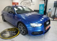 2015 AUDI A4 2.0 TDi S LINE BLACK EDITION PLUS in SEPANG BLUE with BLACK LEATHER & 19″ ALLOYS