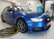2015 AUDI A4 2.0 TDi S LINE BLACK EDITION PLUS in SEPANG BLUE with BLACK LEATHER & 19″ ALLOYS