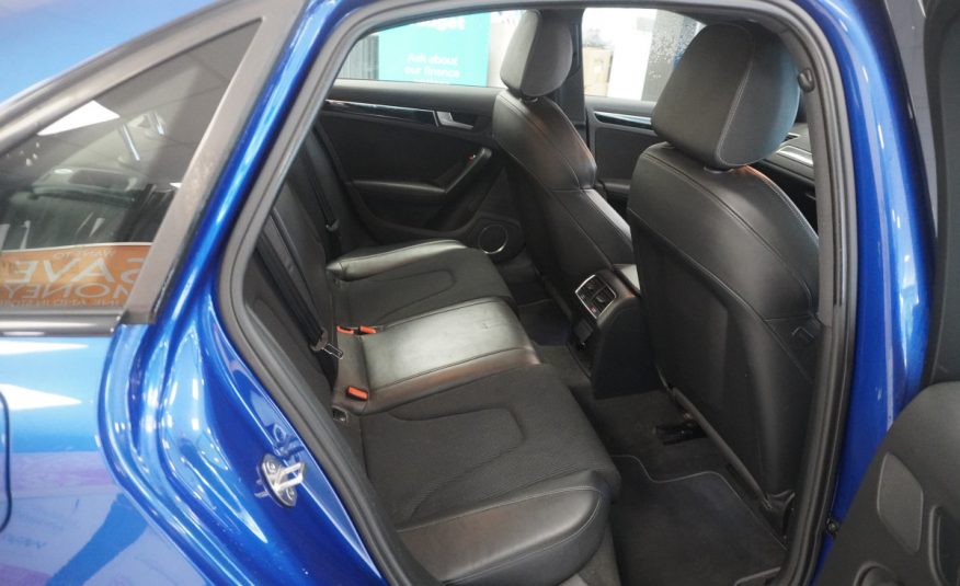 2015 AUDI A4 2.0 TDi S LINE BLACK EDITION PLUS in SEPANG BLUE with BLACK LEATHER & 19″ ALLOYS