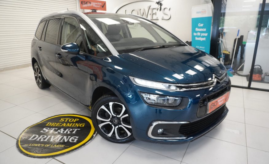 2020 CITROEN GRAND C4 SPACE TOURER 1.5 BlueHDi FEEL PLUS –AUTOMATIC — BLACK LEATHER — 7 SEATER