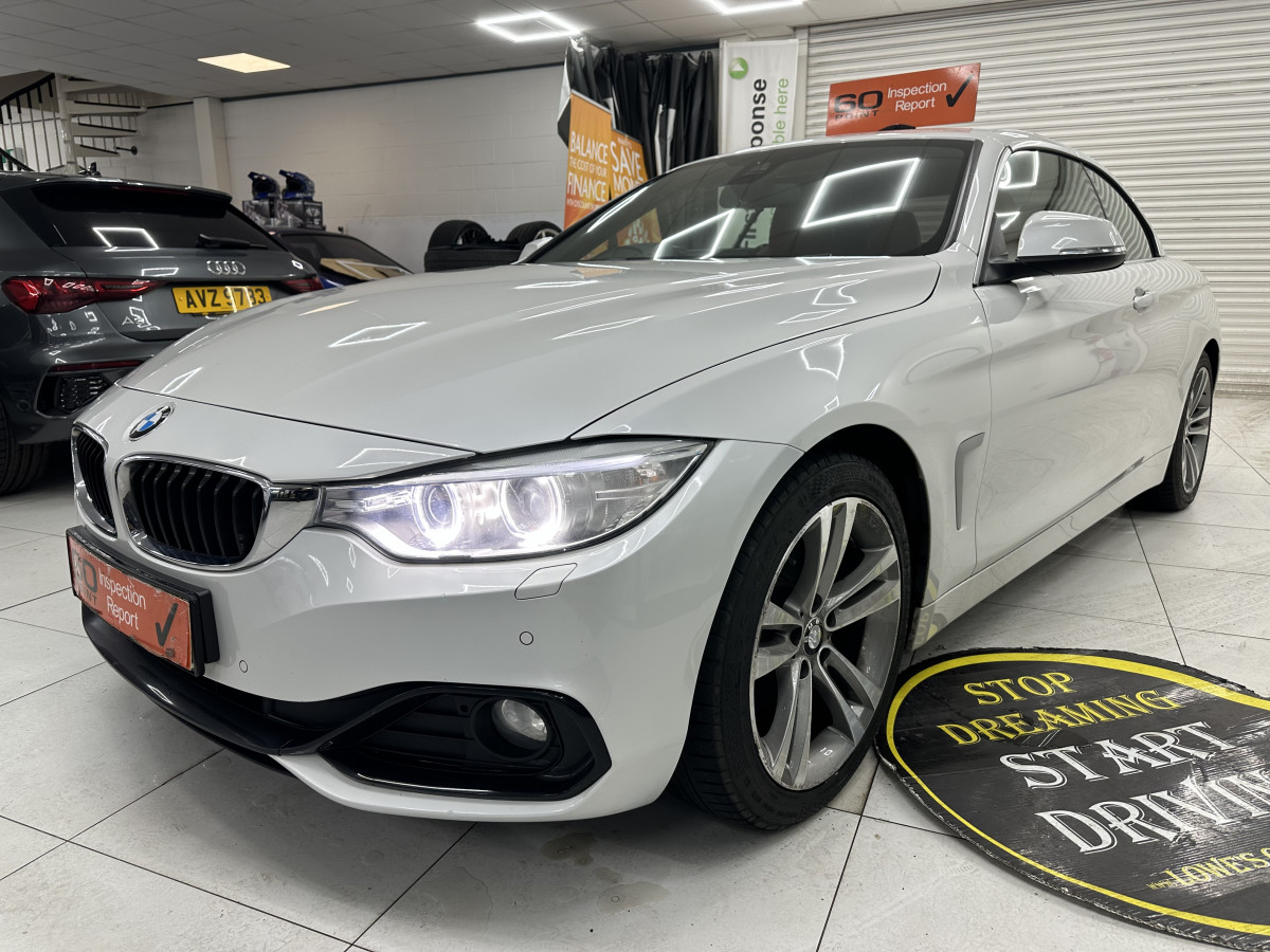2015 BMW 420D SPORT CONVERTIBLE AUTO with LEATHER & SAT NAV