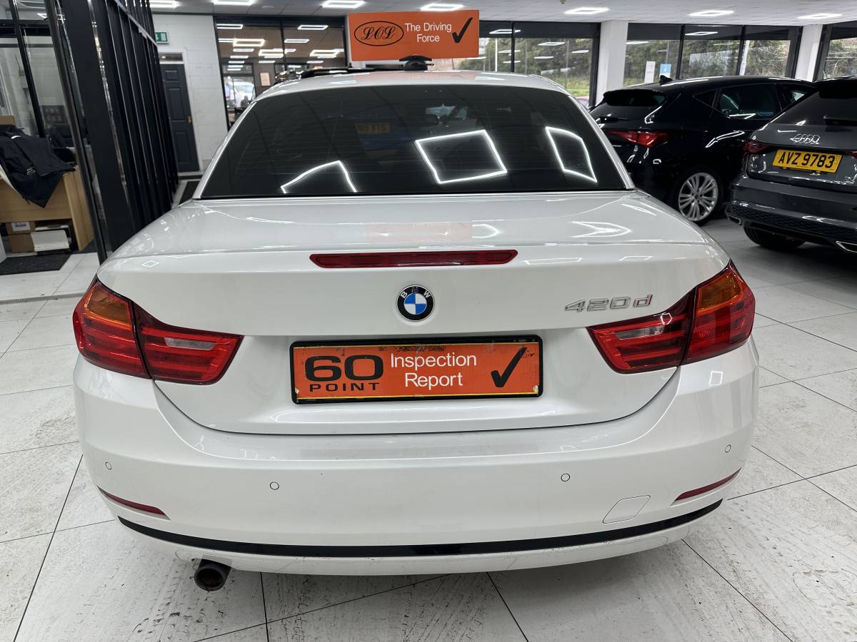 2015 BMW 420D SPORT CONVERTIBLE AUTO with LEATHER & SAT NAV