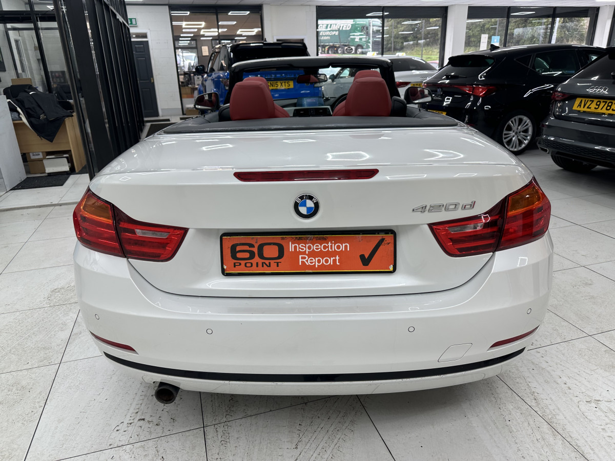 2015 BMW 420D SPORT CONVERTIBLE AUTO with LEATHER & SAT NAV