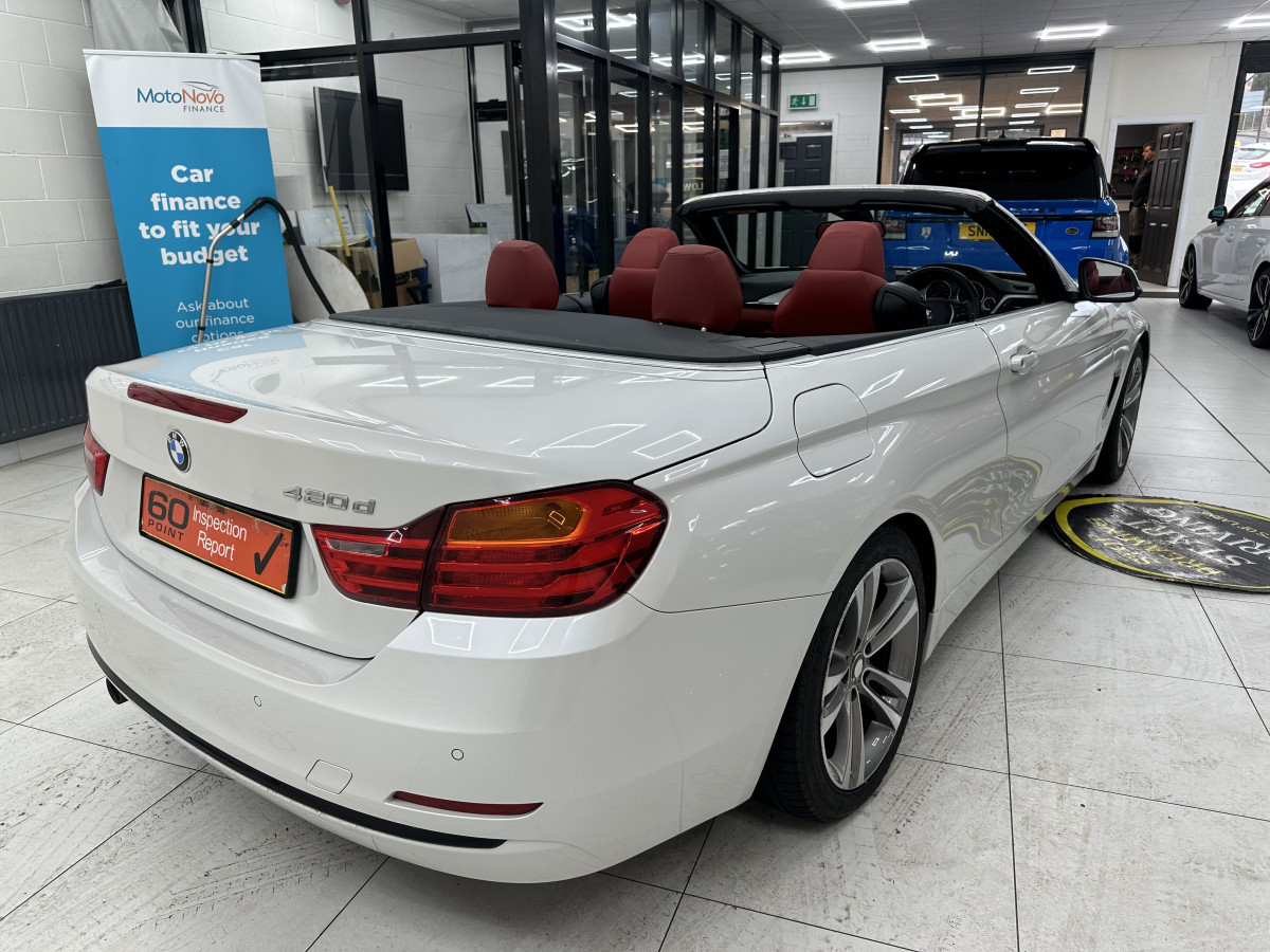 2015 BMW 420D SPORT CONVERTIBLE AUTO with LEATHER & SAT NAV