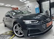 2020 (OCT) AUDI A5 2.0 TDi 40 S LINE SPORTBACK S TRONIC AUTO — BLACK LEATHER & SAT NAV