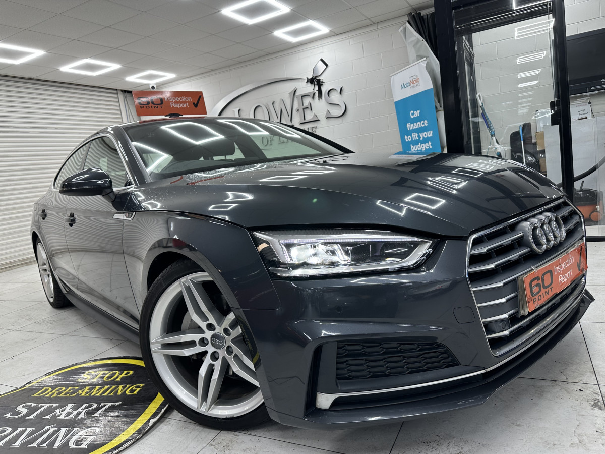2020 (OCT) AUDI A5 2.0 TDi 40 S LINE SPORTBACK S TRONIC AUTO — BLACK LEATHER & SAT NAV
