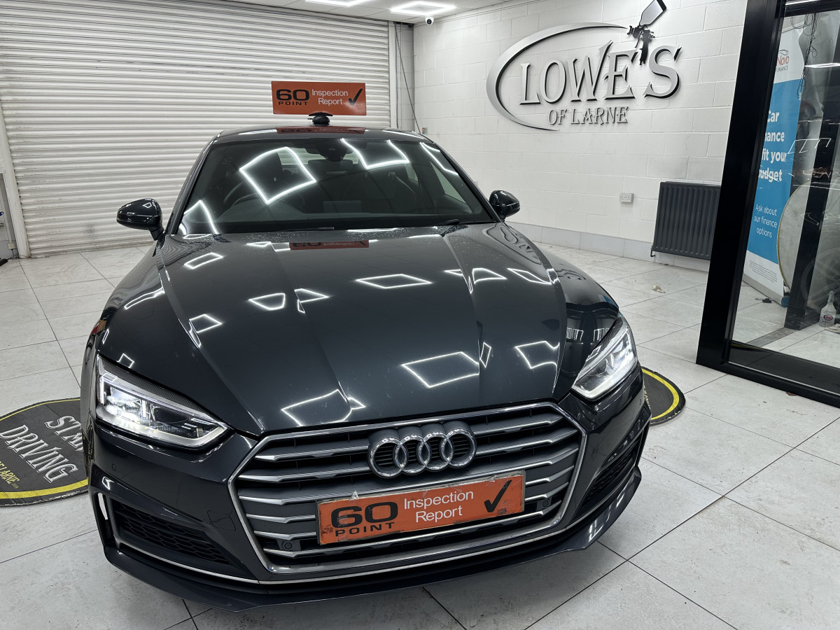 2020 (OCT) AUDI A5 2.0 TDi 40 S LINE SPORTBACK S TRONIC AUTO — BLACK LEATHER & SAT NAV