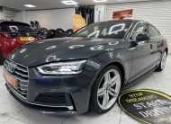 2020 (OCT) AUDI A5 2.0 TDi 40 S LINE SPORTBACK S TRONIC AUTO — BLACK LEATHER & SAT NAV