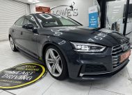2020 (OCT) AUDI A5 2.0 TDi 40 S LINE SPORTBACK S TRONIC AUTO — BLACK LEATHER & SAT NAV