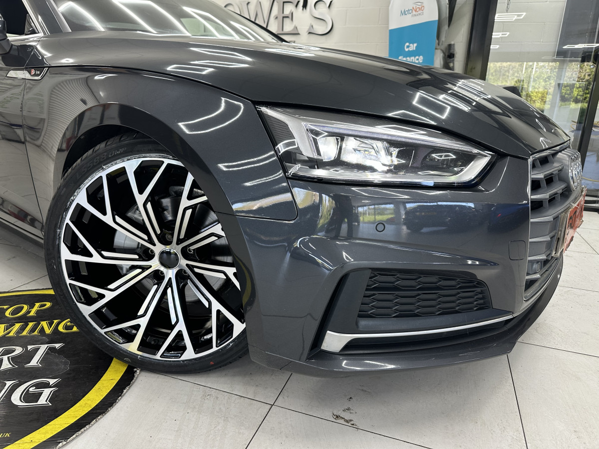 2020 (OCT) AUDI A5 2.0 TDi 40 S LINE SPORTBACK S TRONIC AUTO — BLACK LEATHER & SAT NAV