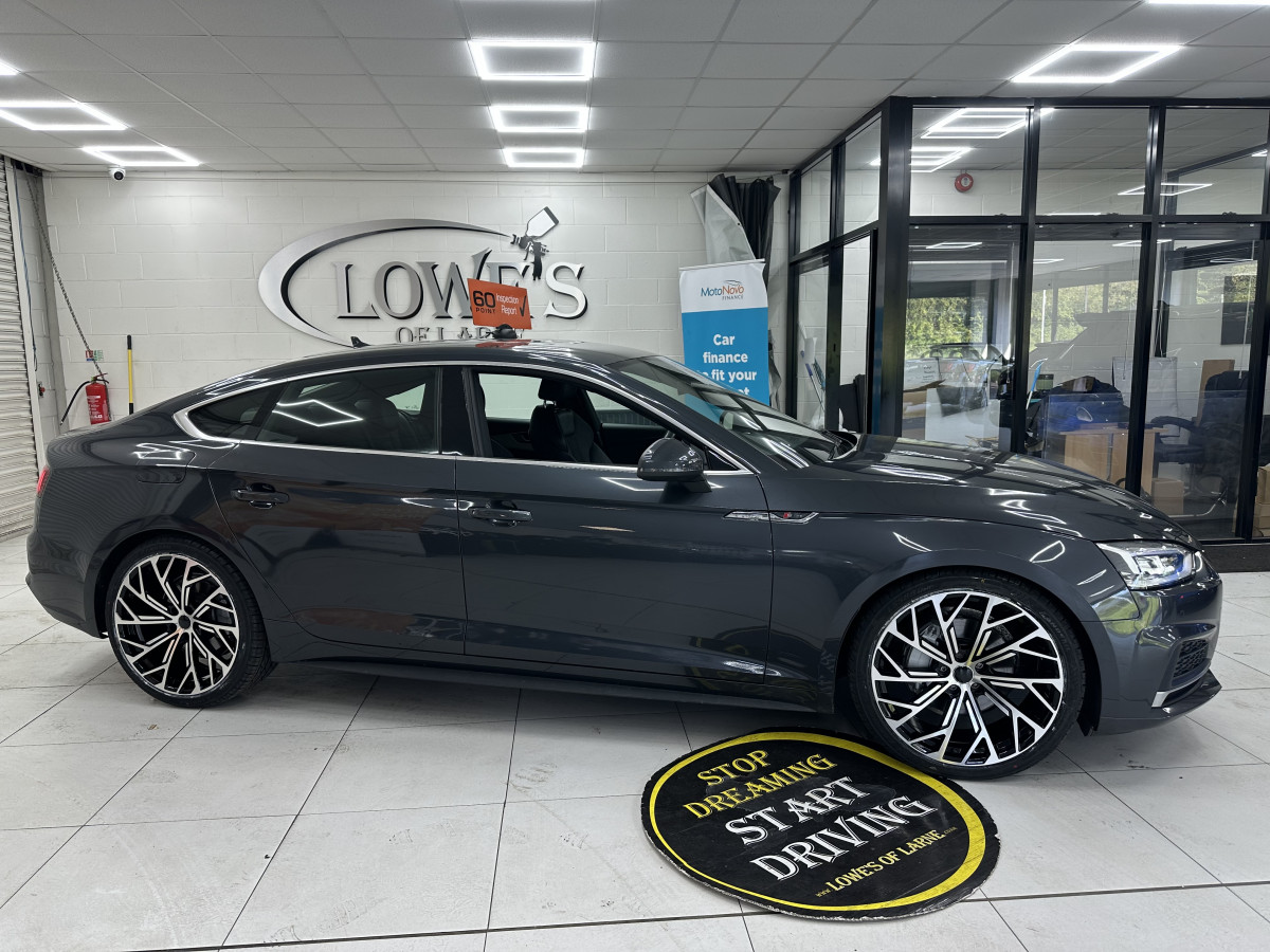 2020 (OCT) AUDI A5 2.0 TDi 40 S LINE SPORTBACK S TRONIC AUTO — BLACK LEATHER & SAT NAV