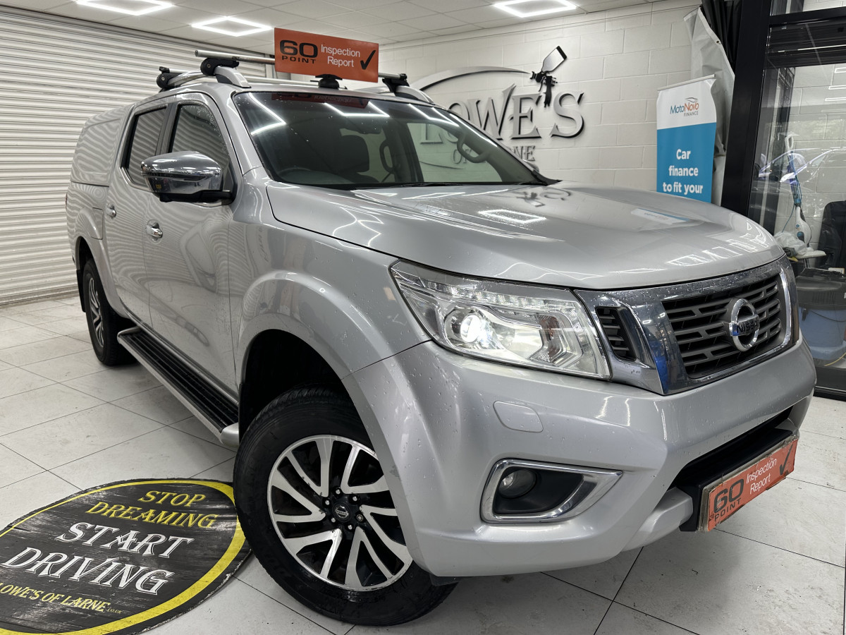 2017 (JUNE) NISSAN NAVARA 2.3 DCi 190 TEKNA DOUBLE CAB PICK-UP AUTOMATIC with ONLY 99K — HEATED LEATHER, SAT NAV —***NO VAT***