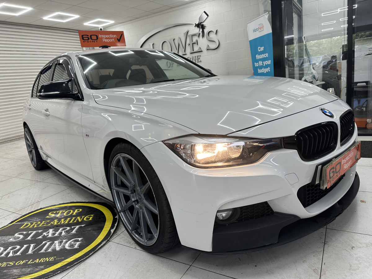 2015 (OCT) BMW 318D M SPORT  — BLACK LEATHER, SAT NAV and 20″ ALLOYS