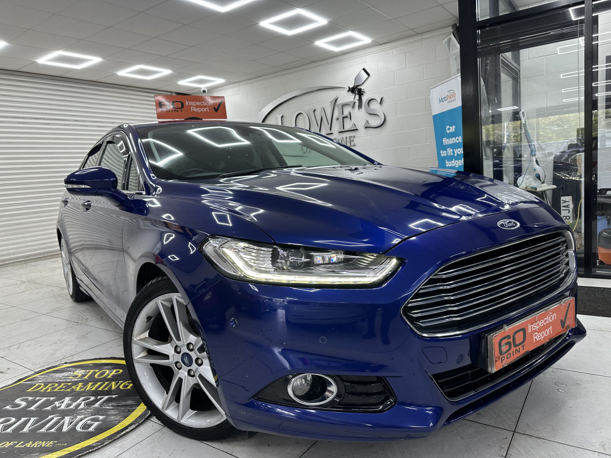 2015 (JULY) FORD MONDEO 2.0 TDCi TITANIUM AUTOMATIC — ONLY 94K — BLACK LEATHER, SAT NAV & 19″ ALLOYS