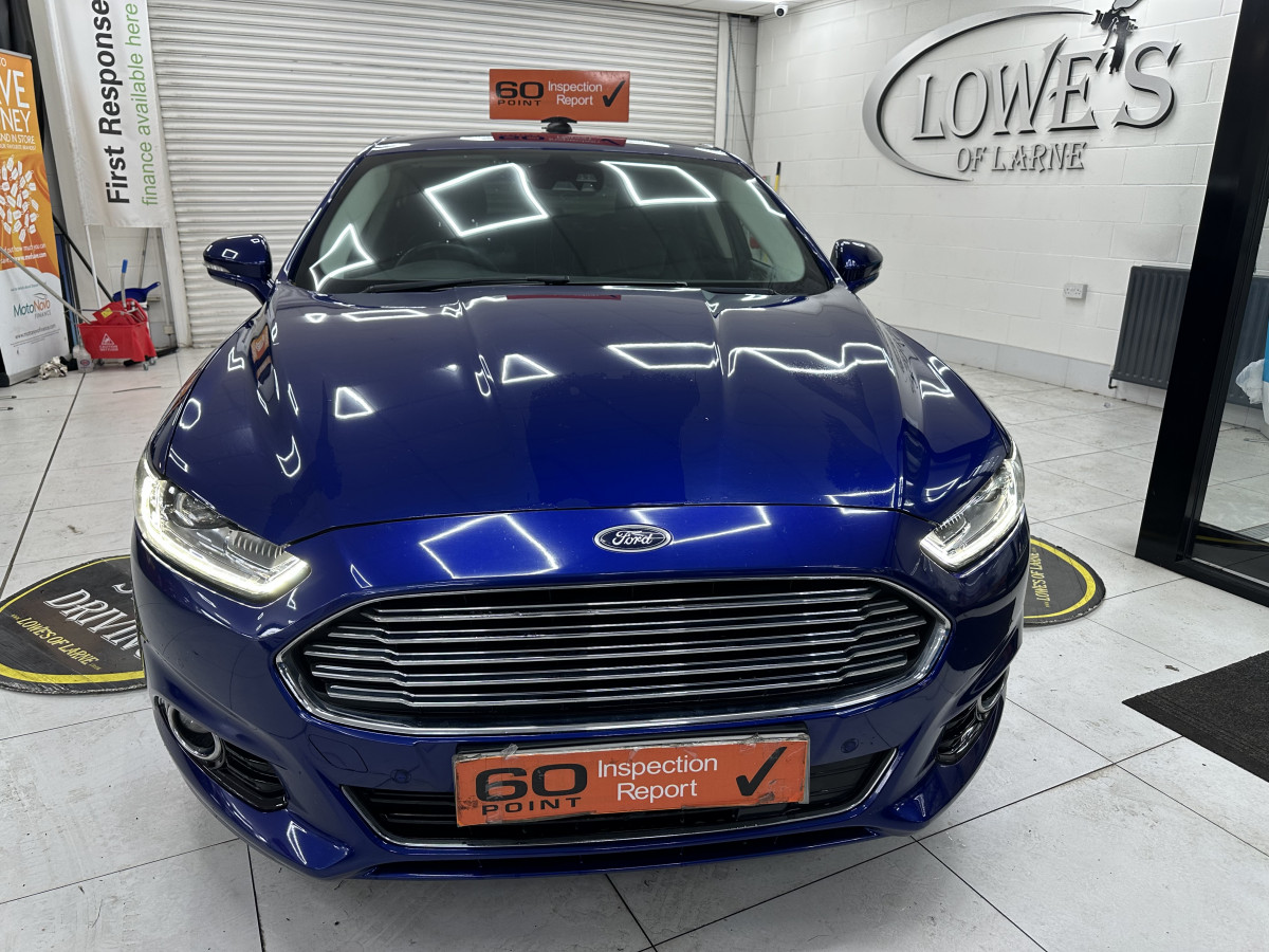 2015 (JULY) FORD MONDEO 2.0 TDCi TITANIUM AUTOMATIC — ONLY 94K — BLACK LEATHER, SAT NAV & 19″ ALLOYS