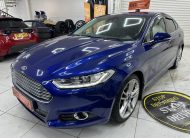 2015 (JULY) FORD MONDEO 2.0 TDCi TITANIUM AUTOMATIC — ONLY 94K — BLACK LEATHER, SAT NAV & 19″ ALLOYS