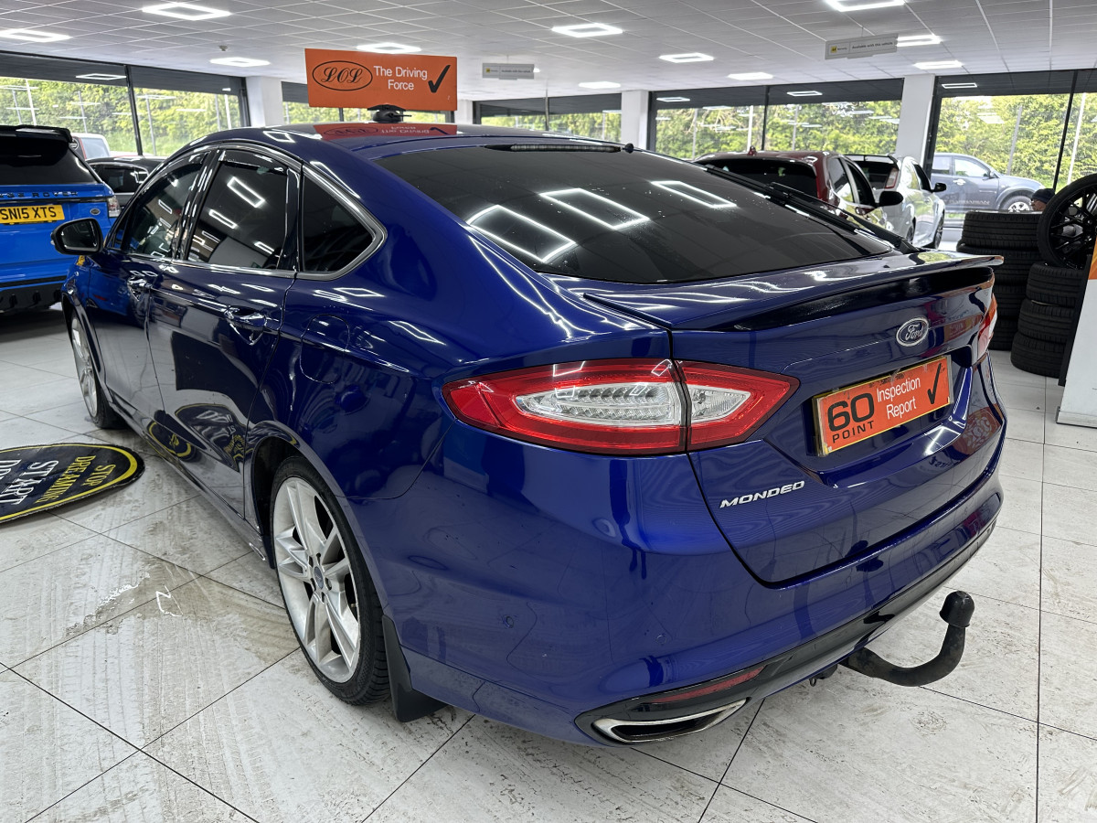 2015 (JULY) FORD MONDEO 2.0 TDCi TITANIUM AUTOMATIC — ONLY 94K — BLACK LEATHER, SAT NAV & 19″ ALLOYS