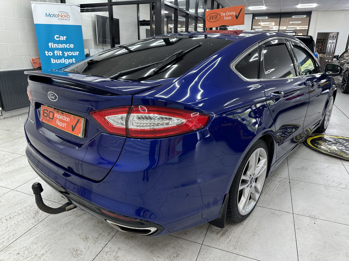 2015 (JULY) FORD MONDEO 2.0 TDCi TITANIUM AUTOMATIC — ONLY 94K — BLACK LEATHER, SAT NAV & 19″ ALLOYS