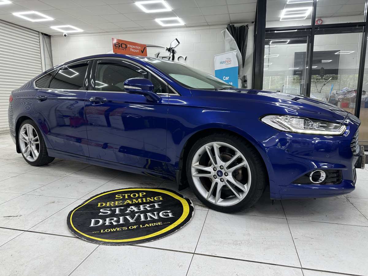 2015 (JULY) FORD MONDEO 2.0 TDCi TITANIUM AUTOMATIC — ONLY 94K — BLACK LEATHER, SAT NAV & 19″ ALLOYS
