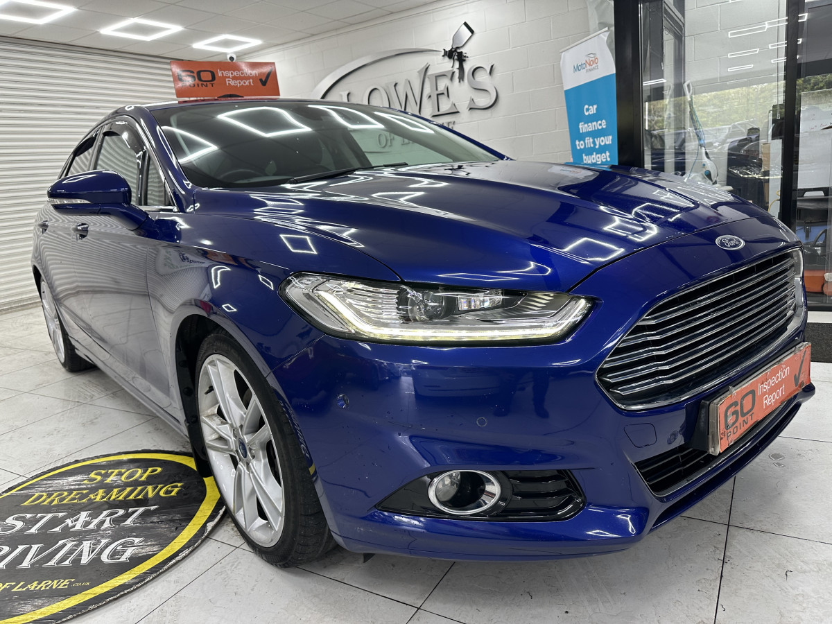 2015 (JULY) FORD MONDEO 2.0 TDCi TITANIUM AUTOMATIC — ONLY 94K — BLACK LEATHER, SAT NAV & 19″ ALLOYS