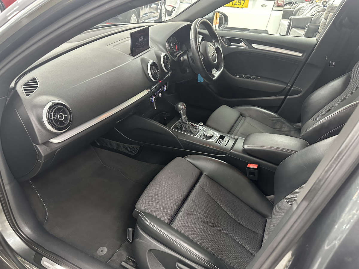 2016 (MARCH) AUDI A3 2.0 TDi S LINE AUTOMATIC with BLACK LEATHER