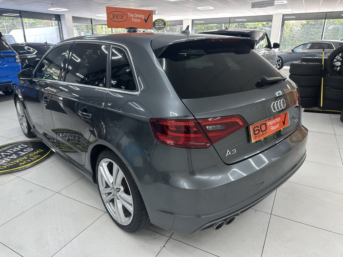 2016 (MARCH) AUDI A3 2.0 TDi S LINE AUTOMATIC with BLACK LEATHER