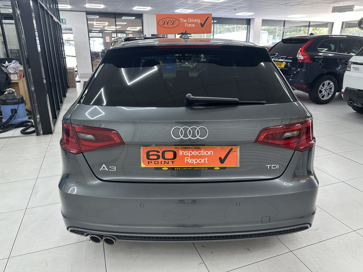 2016 (MARCH) AUDI A3 2.0 TDi S LINE AUTOMATIC with BLACK LEATHER