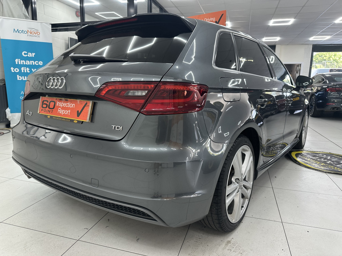 2016 (MARCH) AUDI A3 2.0 TDi S LINE AUTOMATIC with BLACK LEATHER