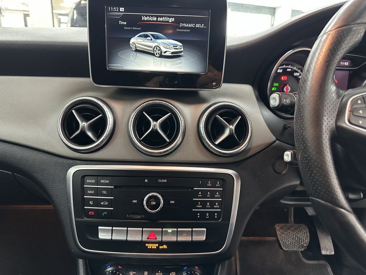 2017 (JUNE) MERCEDES CLA200D SPORT AUTOMATIC — BALCK LEATHER, SAT NAV — ONLY 89K