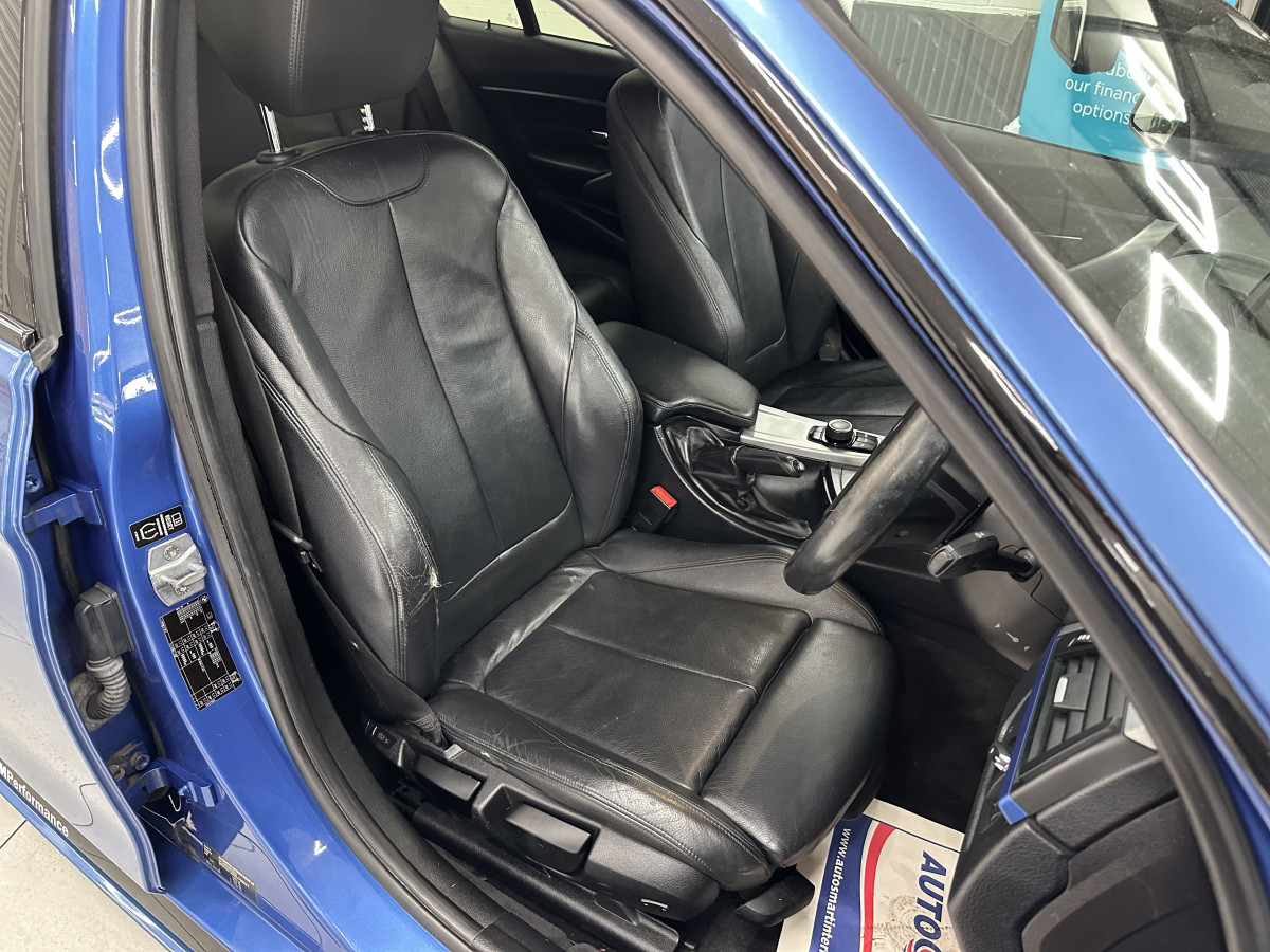 2013 (SEPT) BMW 318D SPORT AUTOMATIC — BLACK LEATHER SPORTS TRIM and FULL BODY KIT