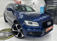 2015 (SEPT) AUDI Q5 2.0 TDi S LINE QUATTRO AUTOMATIC with BLACK LEATHER & 22″ ALLOYS