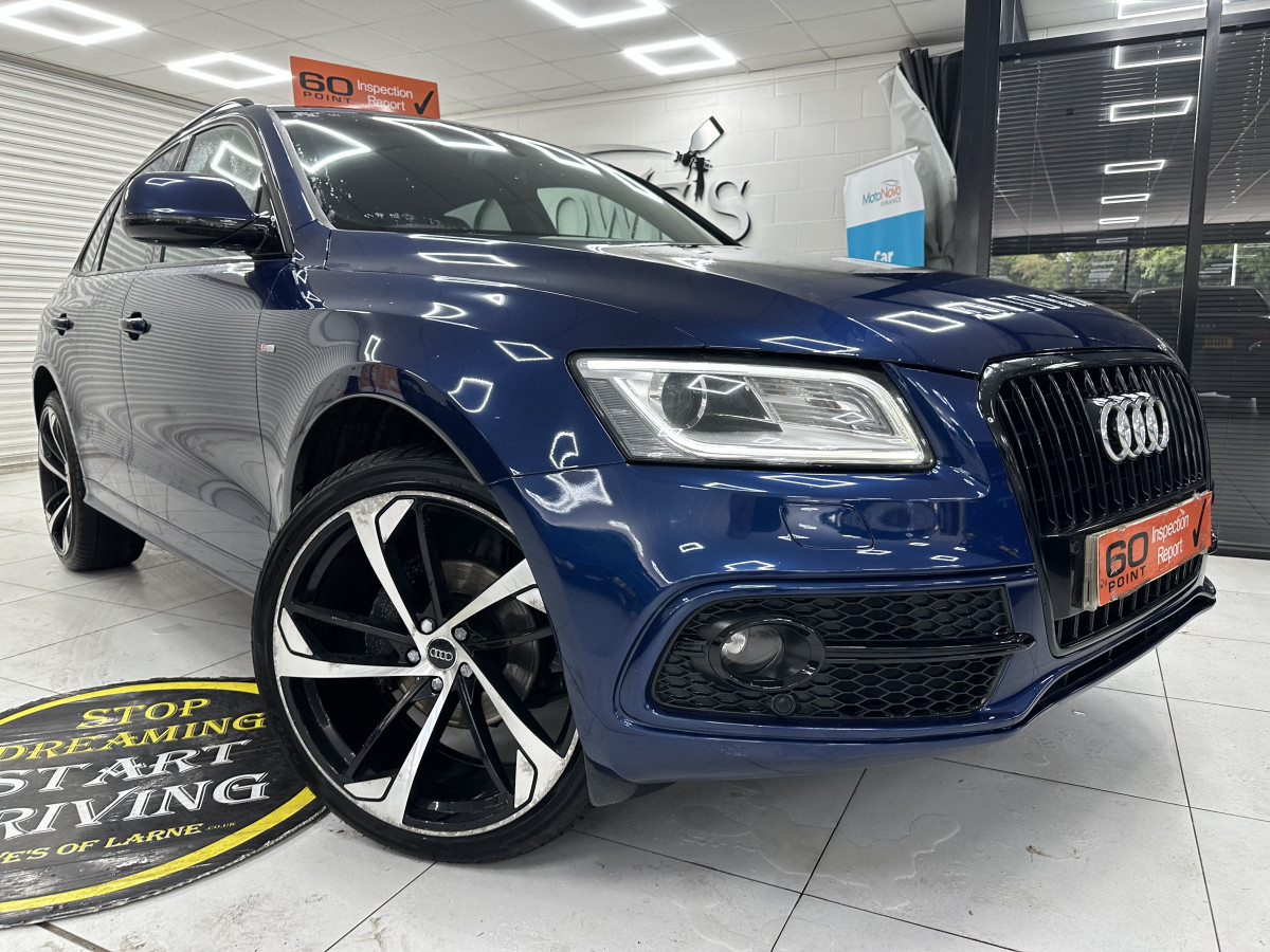 2015 (SEPT) AUDI Q5 2.0 TDi S LINE QUATTRO AUTOMATIC with BLACK LEATHER & 22″ ALLOYS