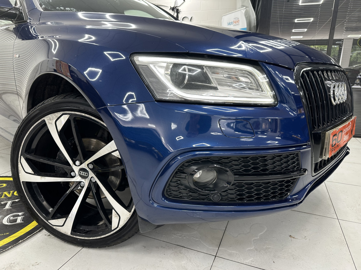 2015 (SEPT) AUDI Q5 2.0 TDi S LINE QUATTRO AUTOMATIC with BLACK LEATHER & 22″ ALLOYS