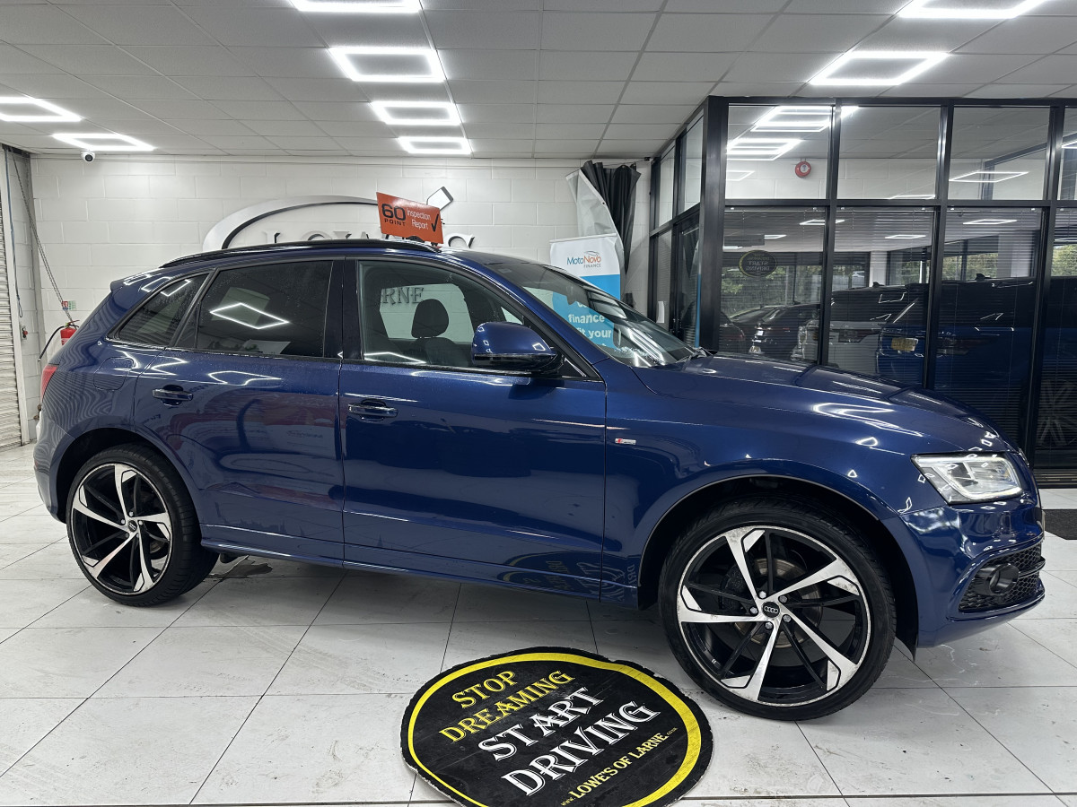 2015 (SEPT) AUDI Q5 2.0 TDi S LINE QUATTRO AUTOMATIC with BLACK LEATHER & 22″ ALLOYS