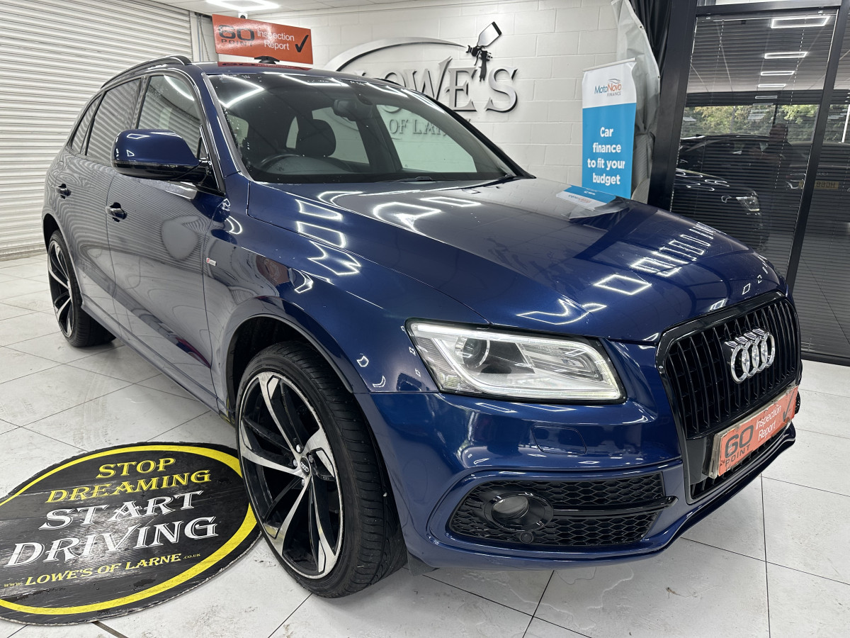 2015 (SEPT) AUDI Q5 2.0 TDi S LINE QUATTRO AUTOMATIC with BLACK LEATHER & 22″ ALLOYS
