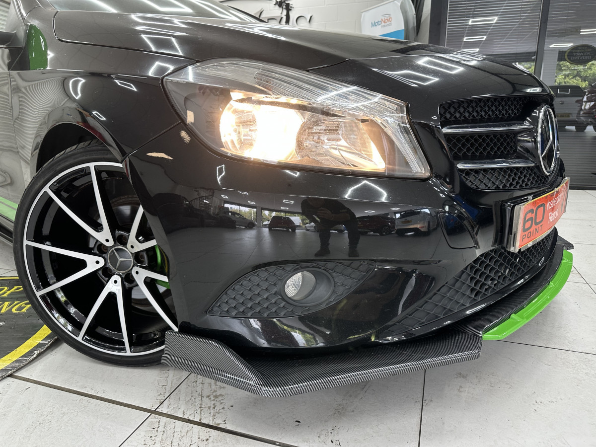 2014 (JULY) MERCEDES A180 1.5 DIESEL ECO SE — FULL SKIRTING BODY KIT & 19″ ALLOYS — £20 TAX