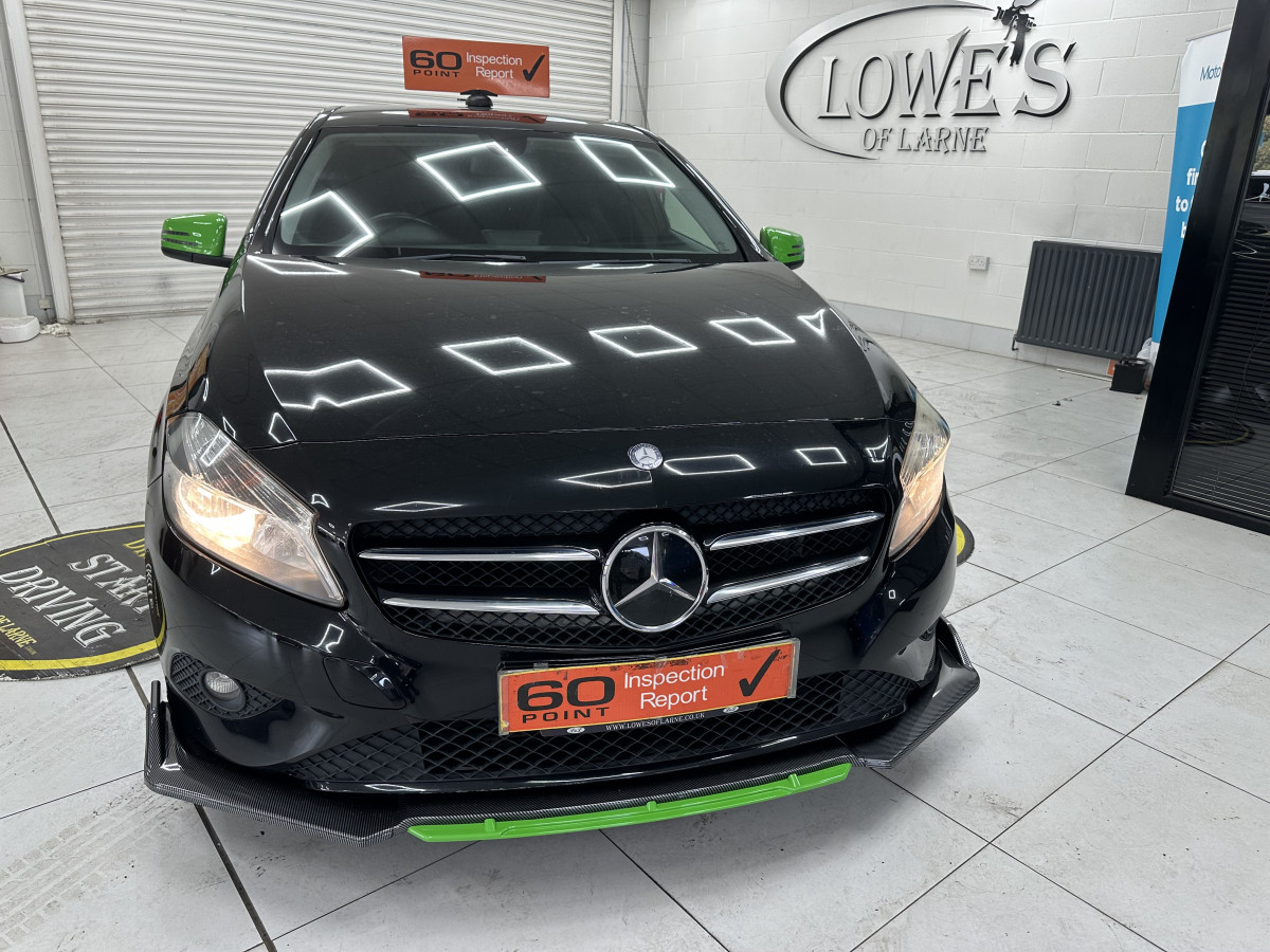 2014 (JULY) MERCEDES A180 1.5 DIESEL ECO SE — FULL SKIRTING BODY KIT & 19″ ALLOYS — £20 TAX